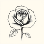 simplified symmetrical pretty rose